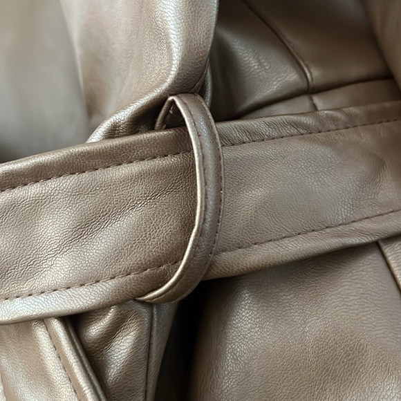 Brown Faux Lether Jacket by egreis size M - Picture 17 of 17